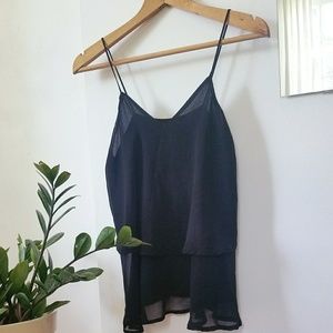 SOLD Two Tiered Chiffon Cami Blouse